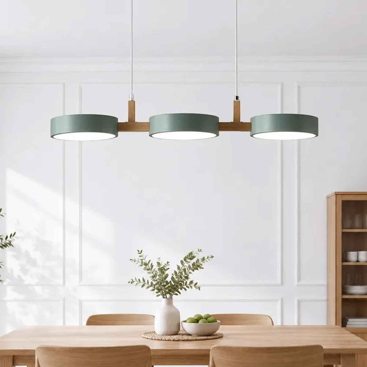Modern Wooden Multi-Head Pendant Chandelier With Adjustable Cord - Image 11