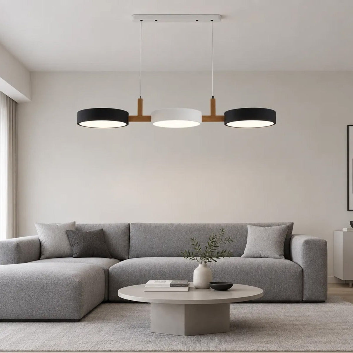 Modern Wooden Multi-Head Pendant Chandelier With Adjustable Cord - Image 22