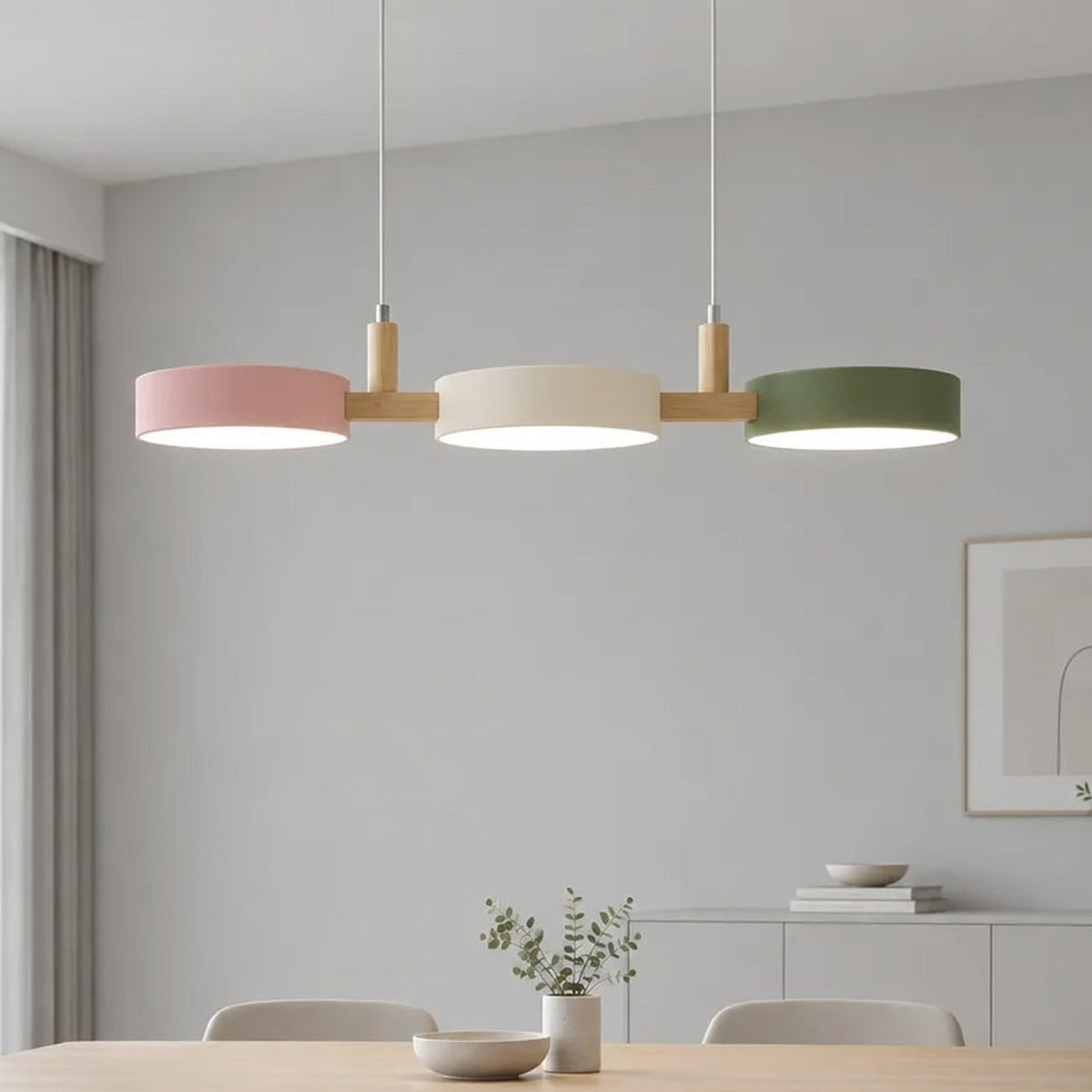 Modern Wooden Multi-Head Pendant Chandelier With Adjustable Cord - Image 17