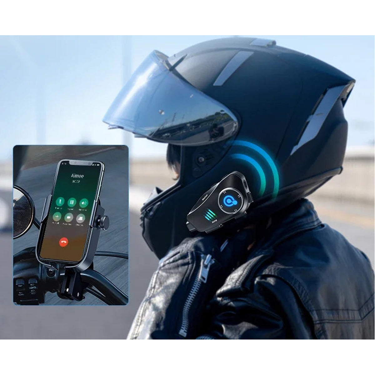 Motorcycle Helmet Camera And Communication System Waterproof Bluetooth - Image 4