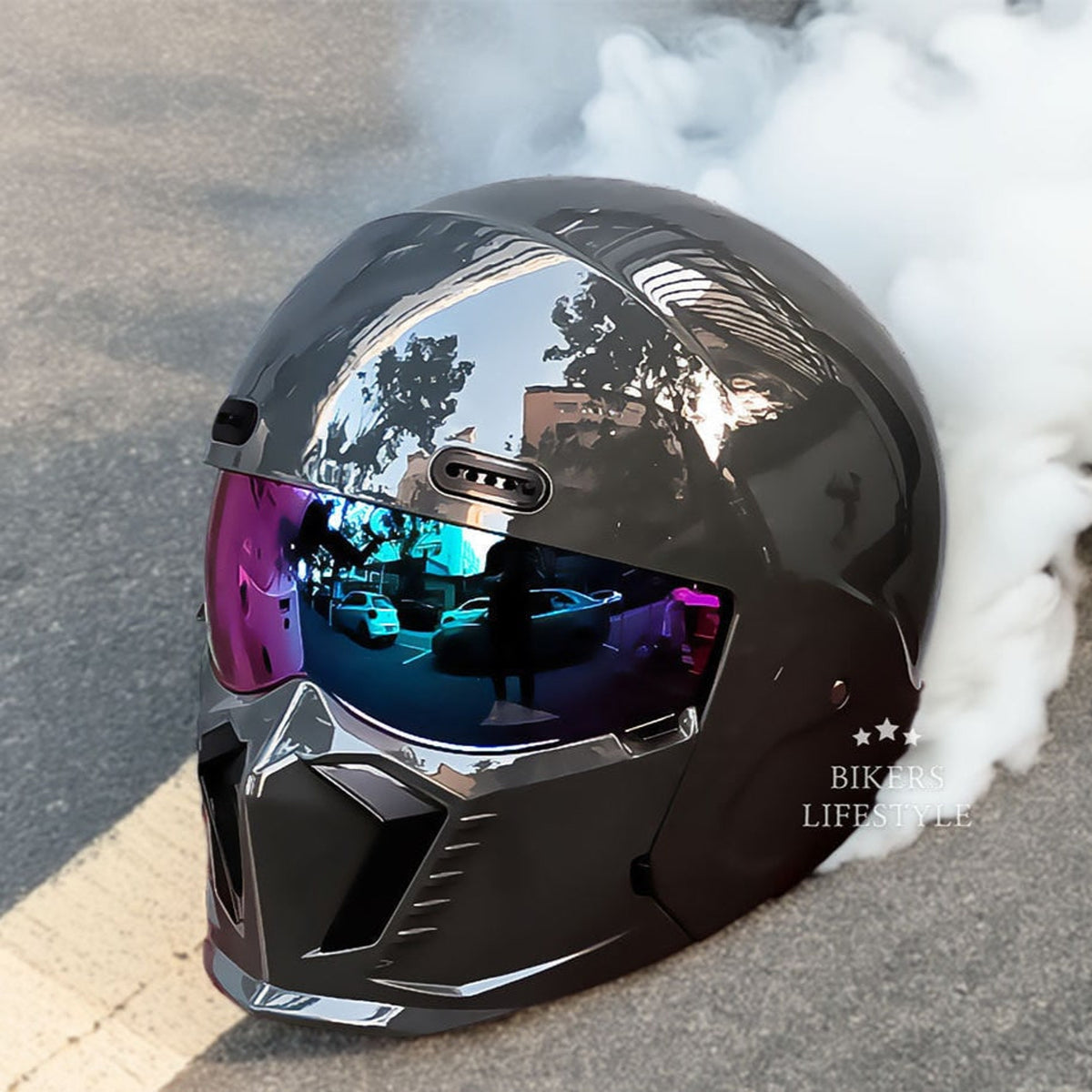 Motorcycle Helmet Full Face With Visor Retro Classic Design For Riding - Image 8