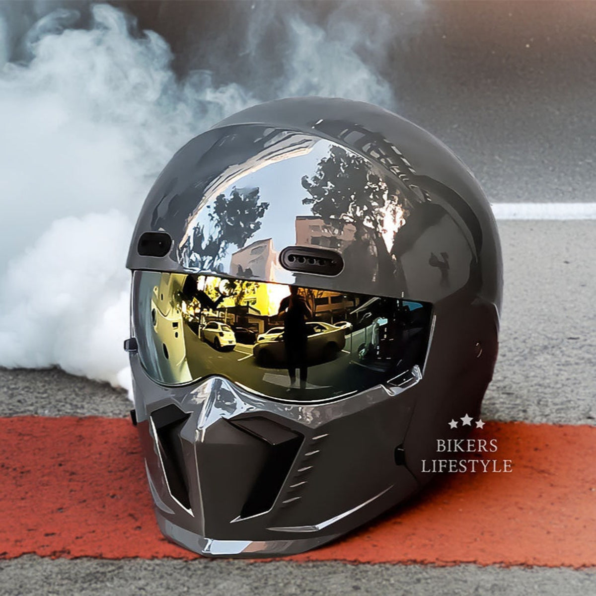 Motorcycle Helmet Full Face With Visor Retro Classic Design For Riding - Image 7