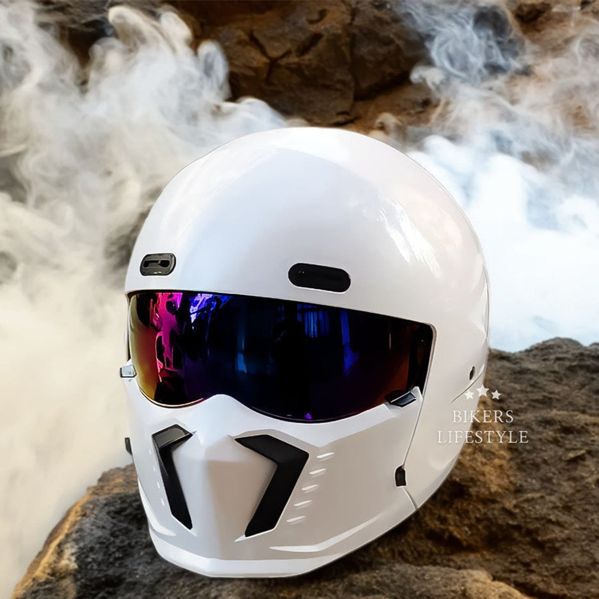 Motorcycle Helmet Full Face With Visor Retro Classic Design For Riding - Image 11