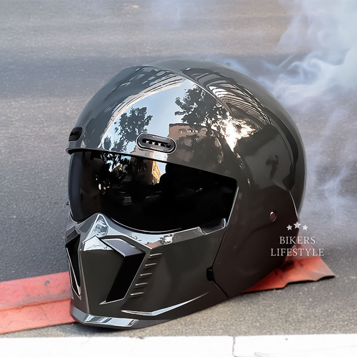 Motorcycle Helmet Full Face With Visor Retro Classic Design For Riding - Image 9