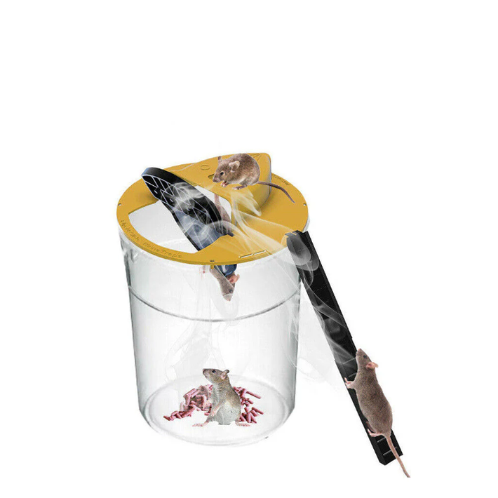 Mouse Trap Automatic Bucket Lid Rat Reusable Plastic Pest Control Ramp - Image 3