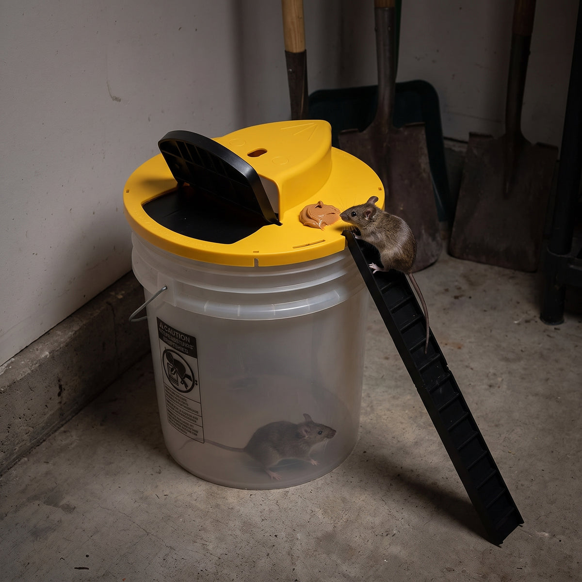 Mouse Trap Automatic Bucket Lid Rat Reusable Plastic Pest Control Ramp - Image 4