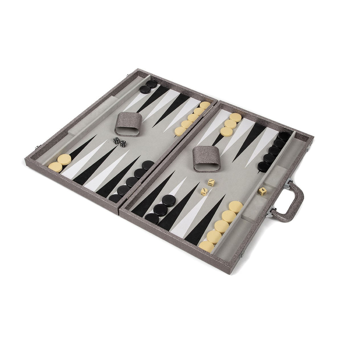 Onyx Backgammon Set With Elegant Stingray-Textured Frame - Image 8