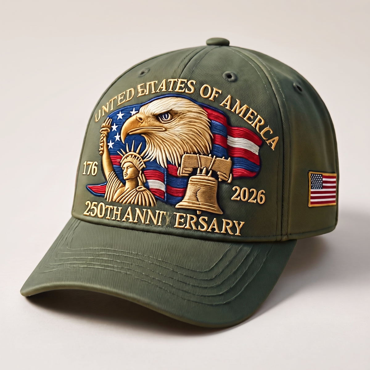 Baseball Cap Dad Hat Patriotic Embroidered United States Flag - Image 4