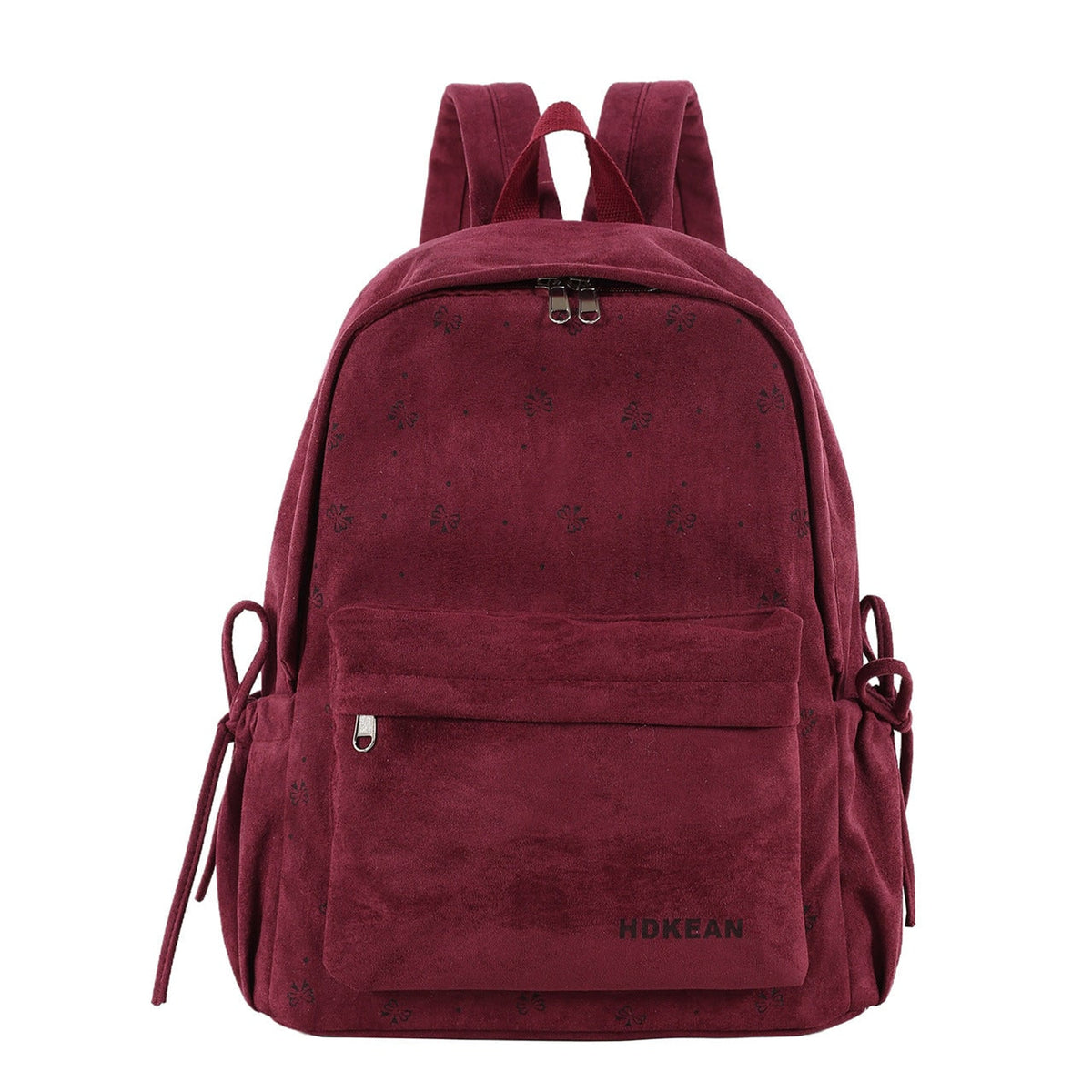 Plush Backpack with Comfortable Student Design and Drawstring Side - Image 1