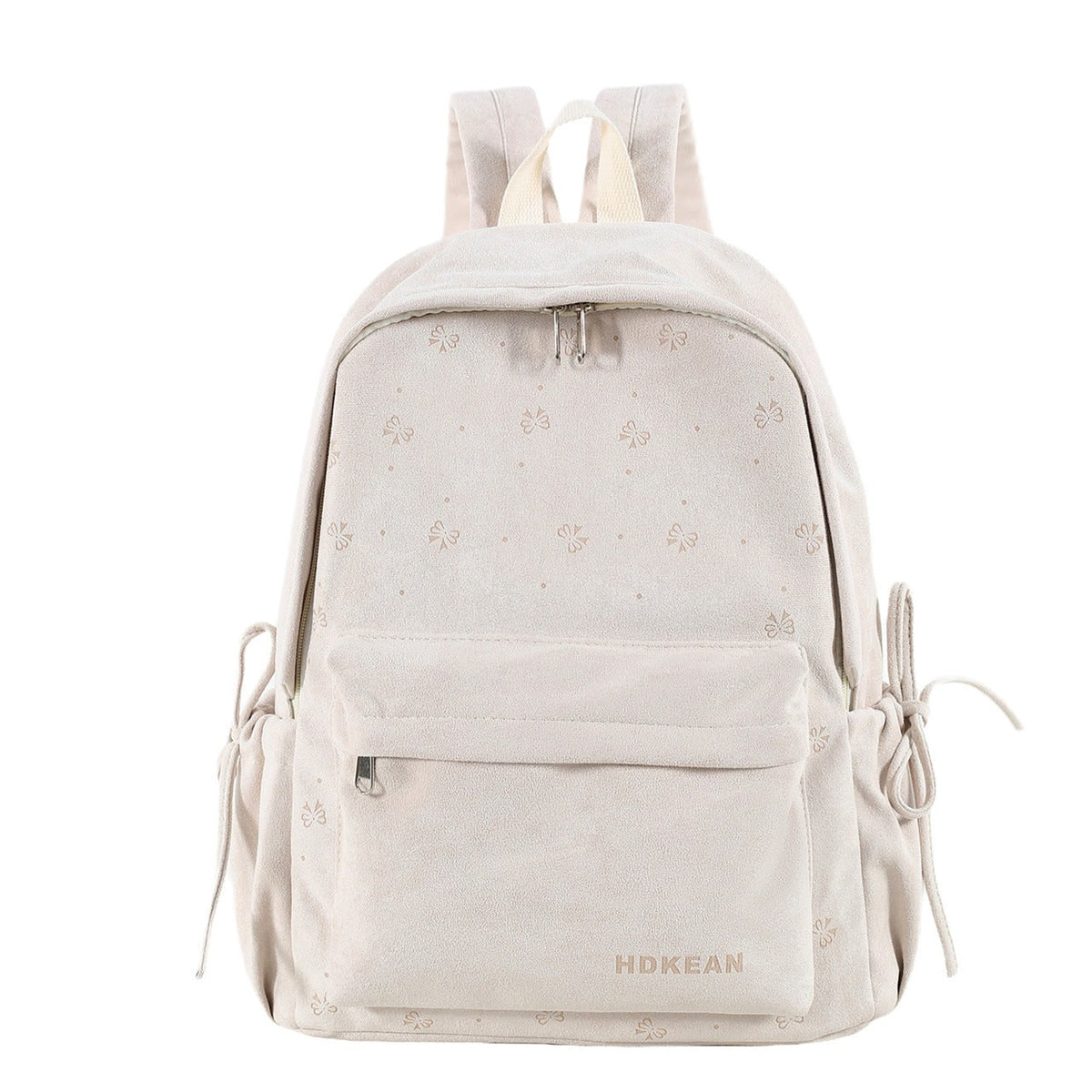 Plush Backpack with Comfortable Student Design and Drawstring Side - Image 3