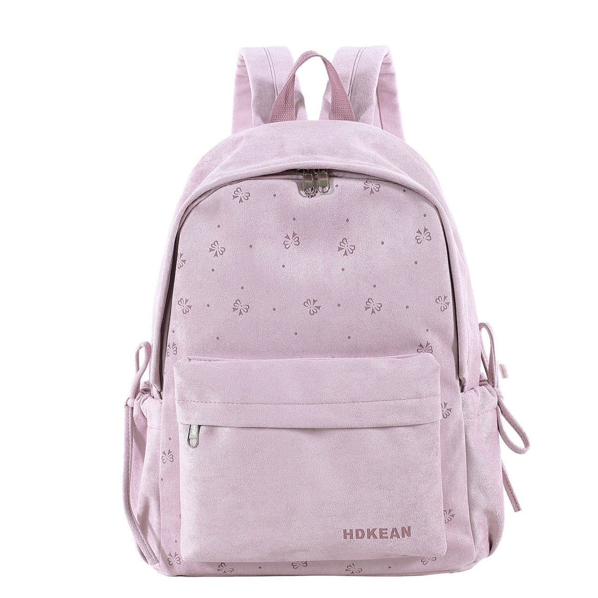 Plush Backpack with Comfortable Student Design and Drawstring Side - Image 2