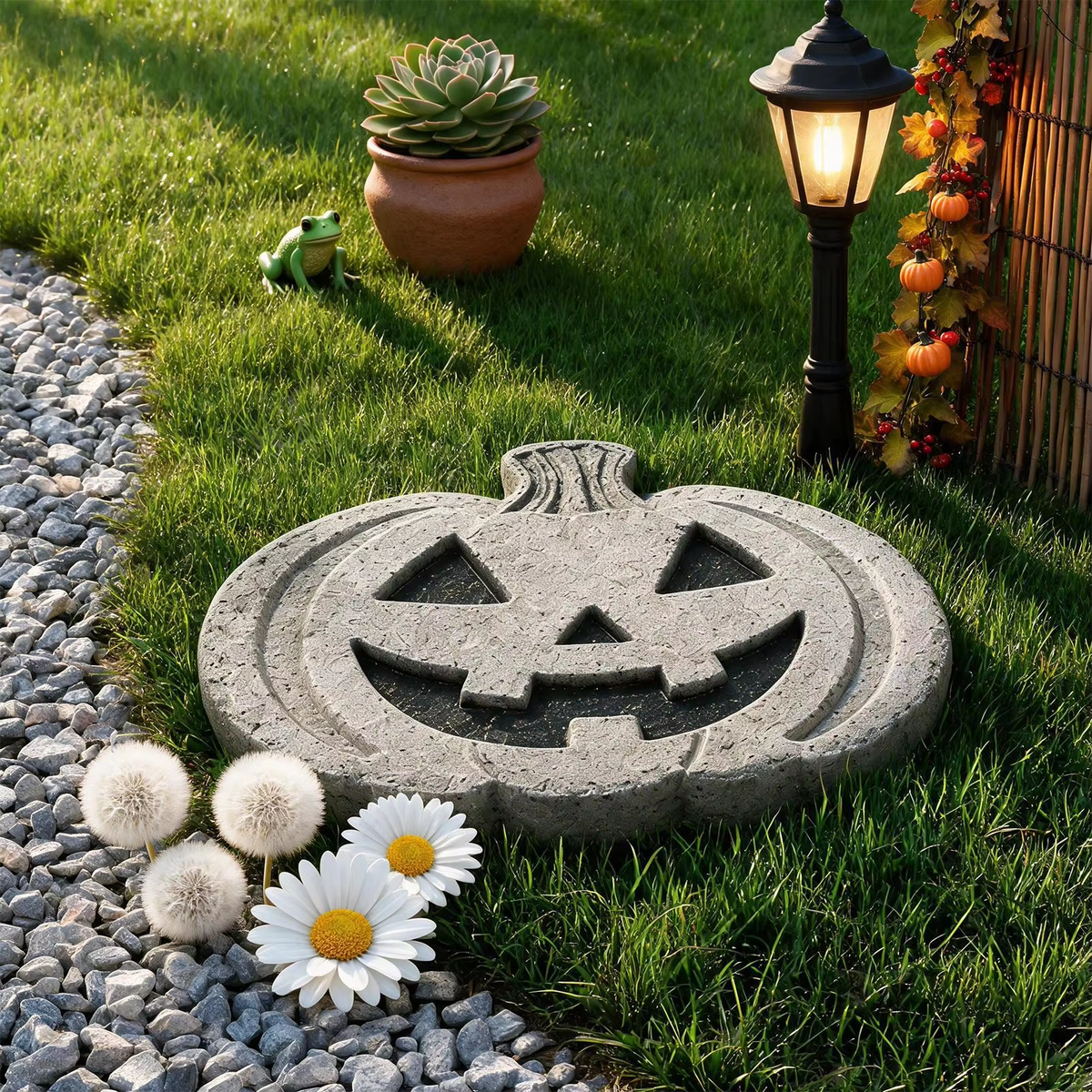 Pumpkin Mold Reusable Pumpkin Casting Mold For Concrete Stepping Stones Halloween Garden Decor With Flexible Construction And Washable Design - Image 6