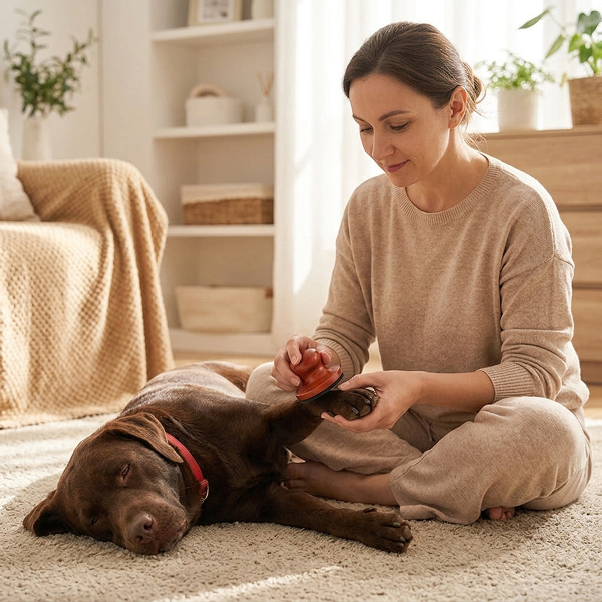 Quiet Manual Pet Nail File With Ergonomic Dome Handle And Replaceable Sandpaper Pads - Image 3