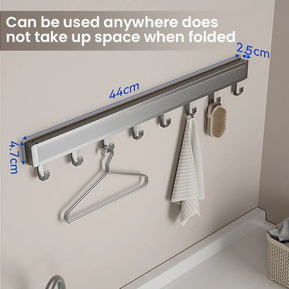 Retractable Storage Rack Invisible Space-Saving Drying Solution For Clothes Shoes And Towels With Maximize Space Minimize Clutter Design - Image 3