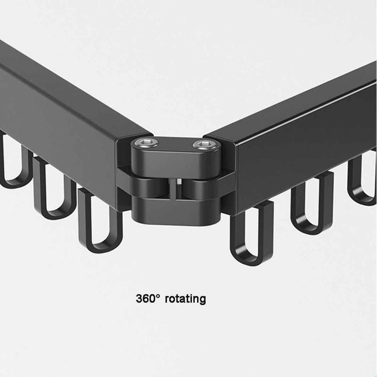 Retractable Wall Drying Rack Foldable Clothes Black Space Saving Garment - Image 14