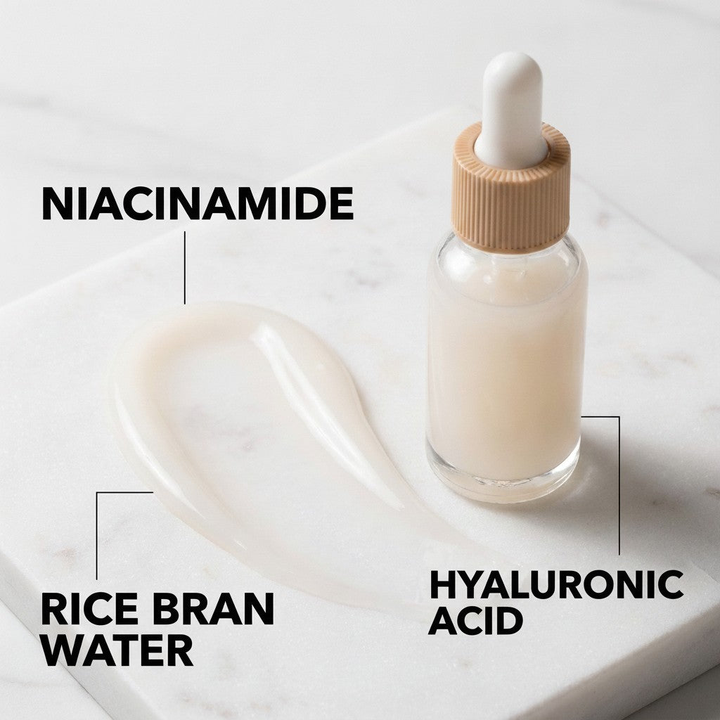 L'eau de riz pour un éclat plus lisse