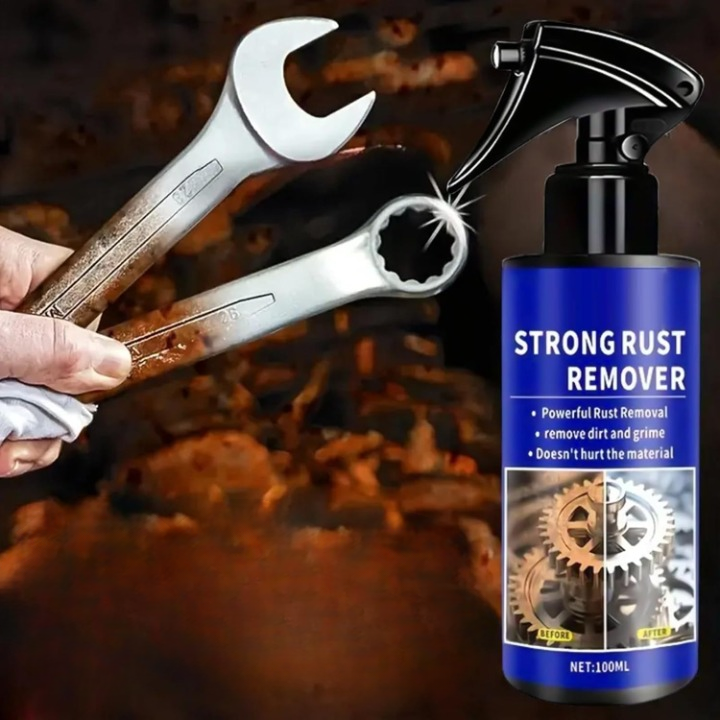 Rust Remover Spray Cleaner Liquid Metal Surface Blue Black Bottle 100ml - Image 6