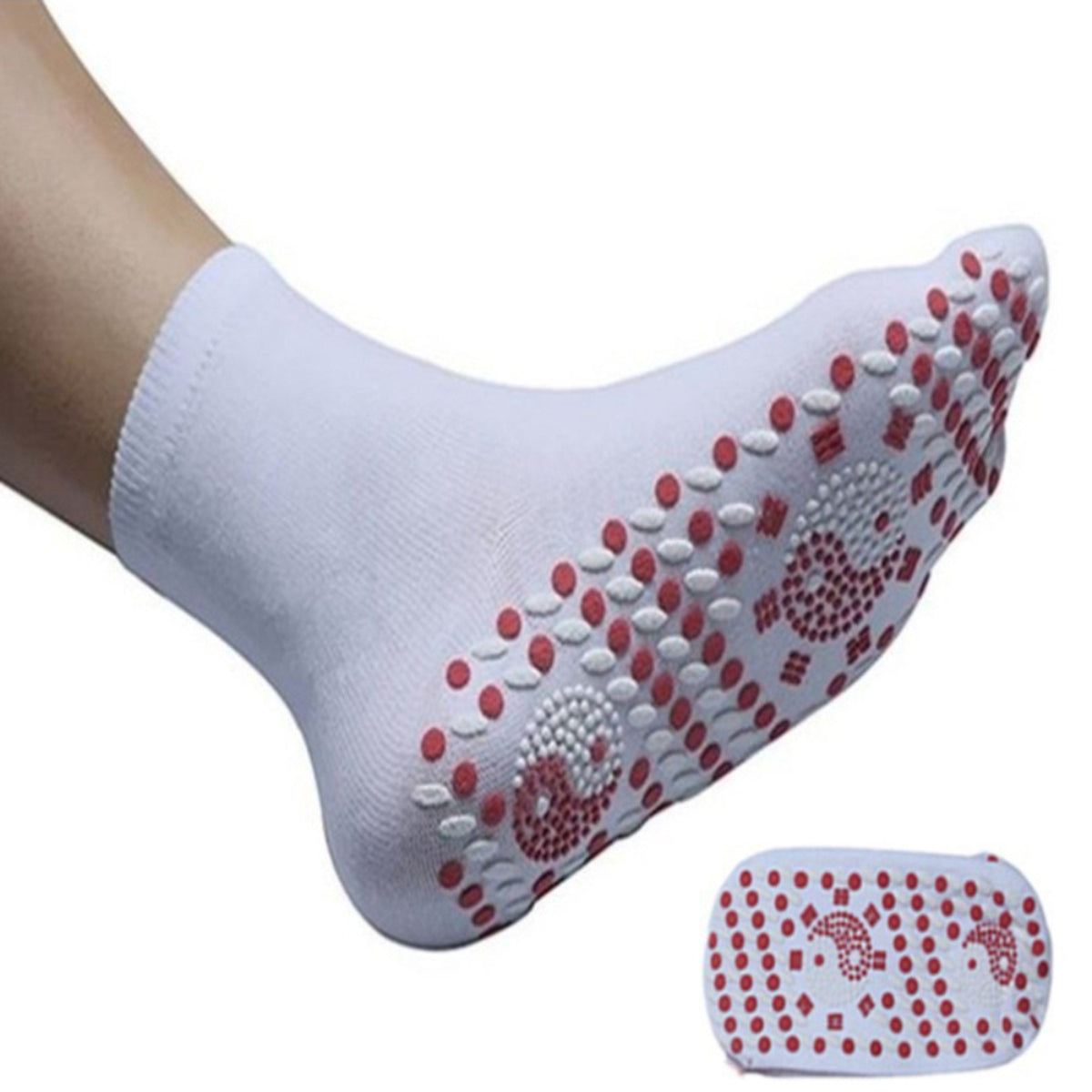Self Heating Socks With Non-slip Grip Soles Provide Natural Thermal Warmth In A Crew Length Knit Design - Image 3