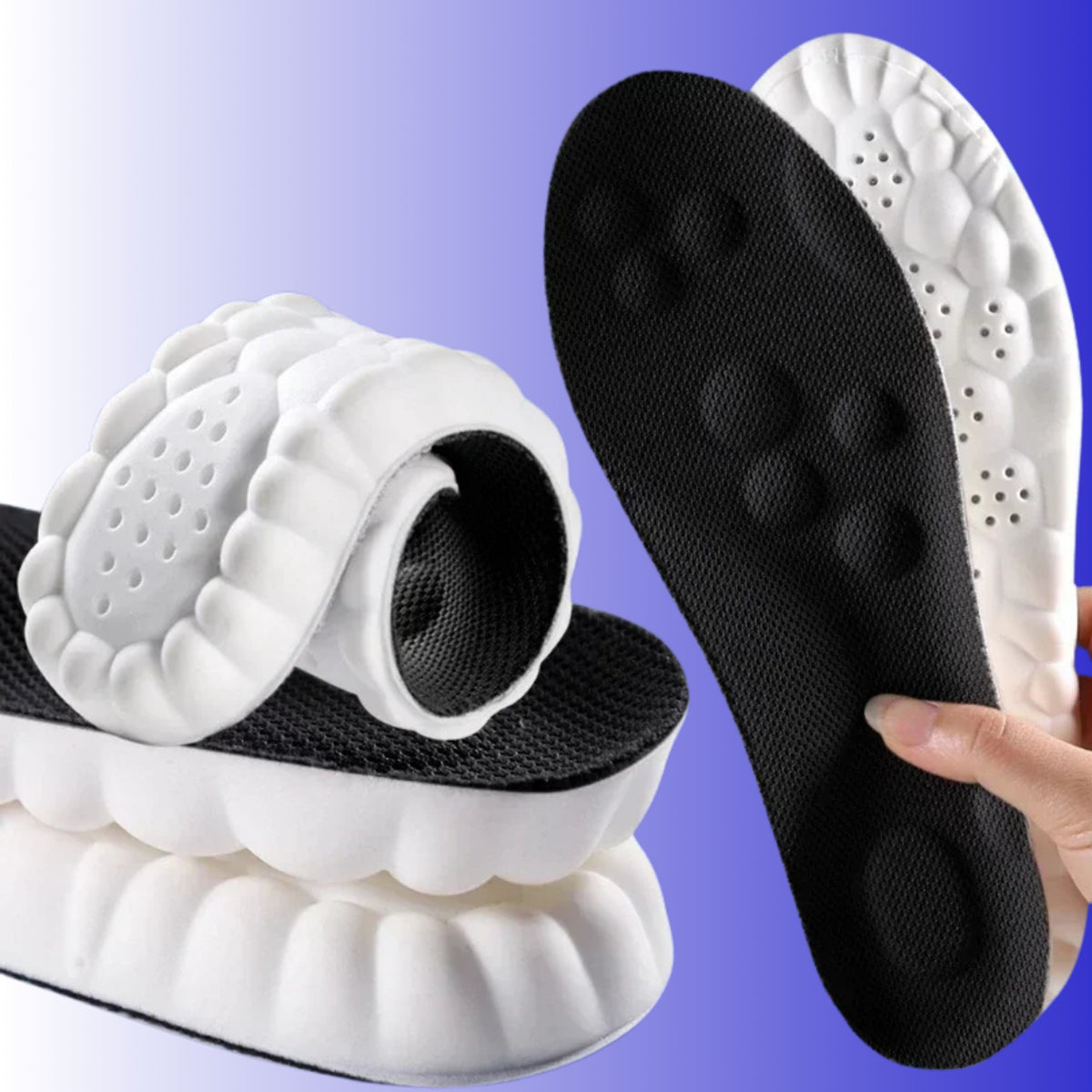 Shoe Insoles Contoured Orthotic Inserts With Textured Foam Arch Support For Unisex - Image 1