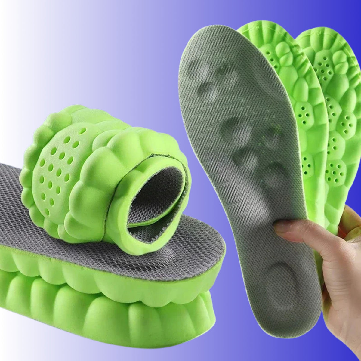 Shoe Insoles Contoured Orthotic Inserts With Textured Foam Arch Support For Unisex - Image 4