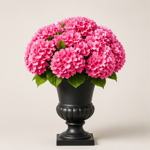 Silk Hydrangea Set With 5 Full Blooms For Porch & Patio Decor - Image 5