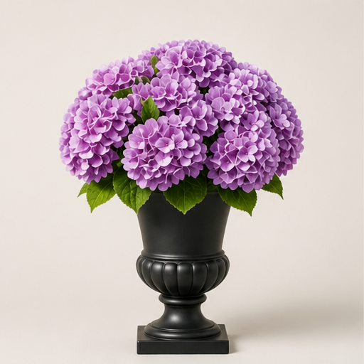 Silk Hydrangea Set With 5 Full Blooms For Porch & Patio Decor - Image 7
