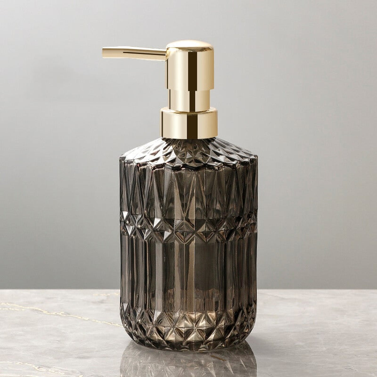 Soap Dispenser Refillable Glass Faceted Pump Bottle For Kitchen Or Bathroom - Image 10