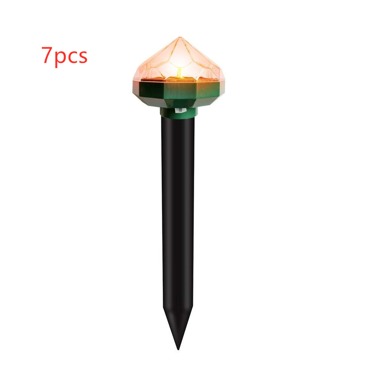 Solar Animal Repeller Ultrasonic Pest Deterrent Green Black Plastic Ground Stake - Image 12