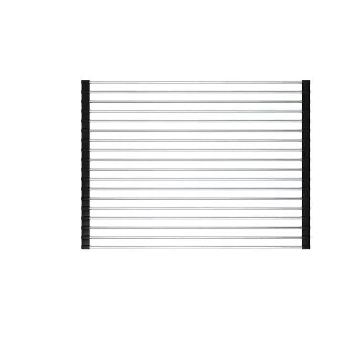 Stainless Steel Folding Drain Rack Expandable Sink Organizer For Space-Saving Kitchen Storage With Food-Safe Silicone Coating - Image 3