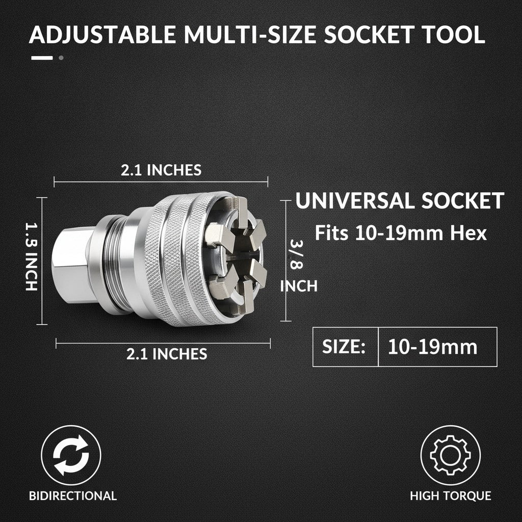 universal socket wrench dimensions and size guide
