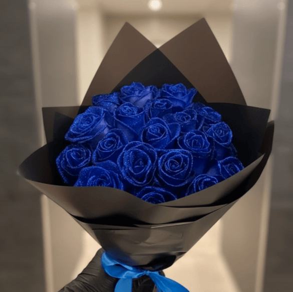 Valentine's Day Glitter Rose Bouquet Artificial Preserved Roses With Elegant Glitter Coating - Image 6