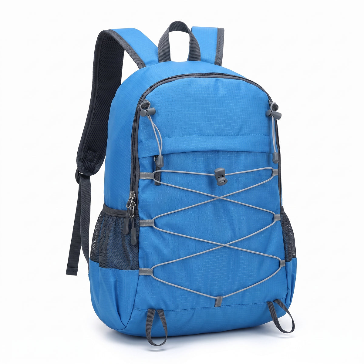 Lightweight Backpack with Adjustable Compact Travel and Compression Straps - Dark Blue