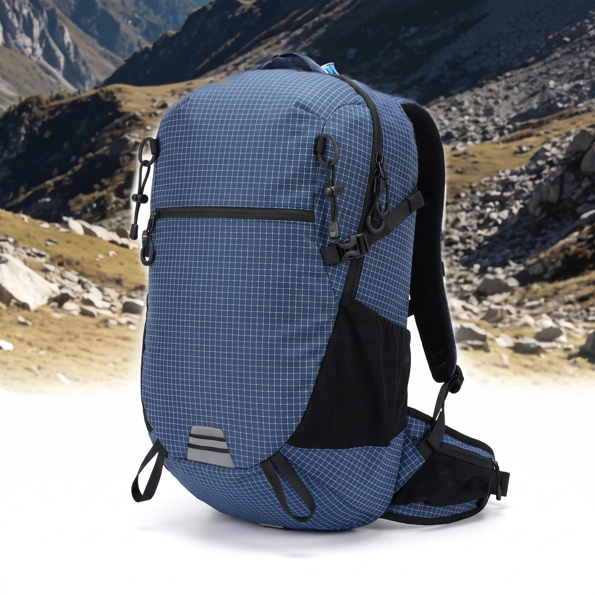 Lightweight Hiking Backpack with Streamlined Daypack and Pattern - Dark Gray