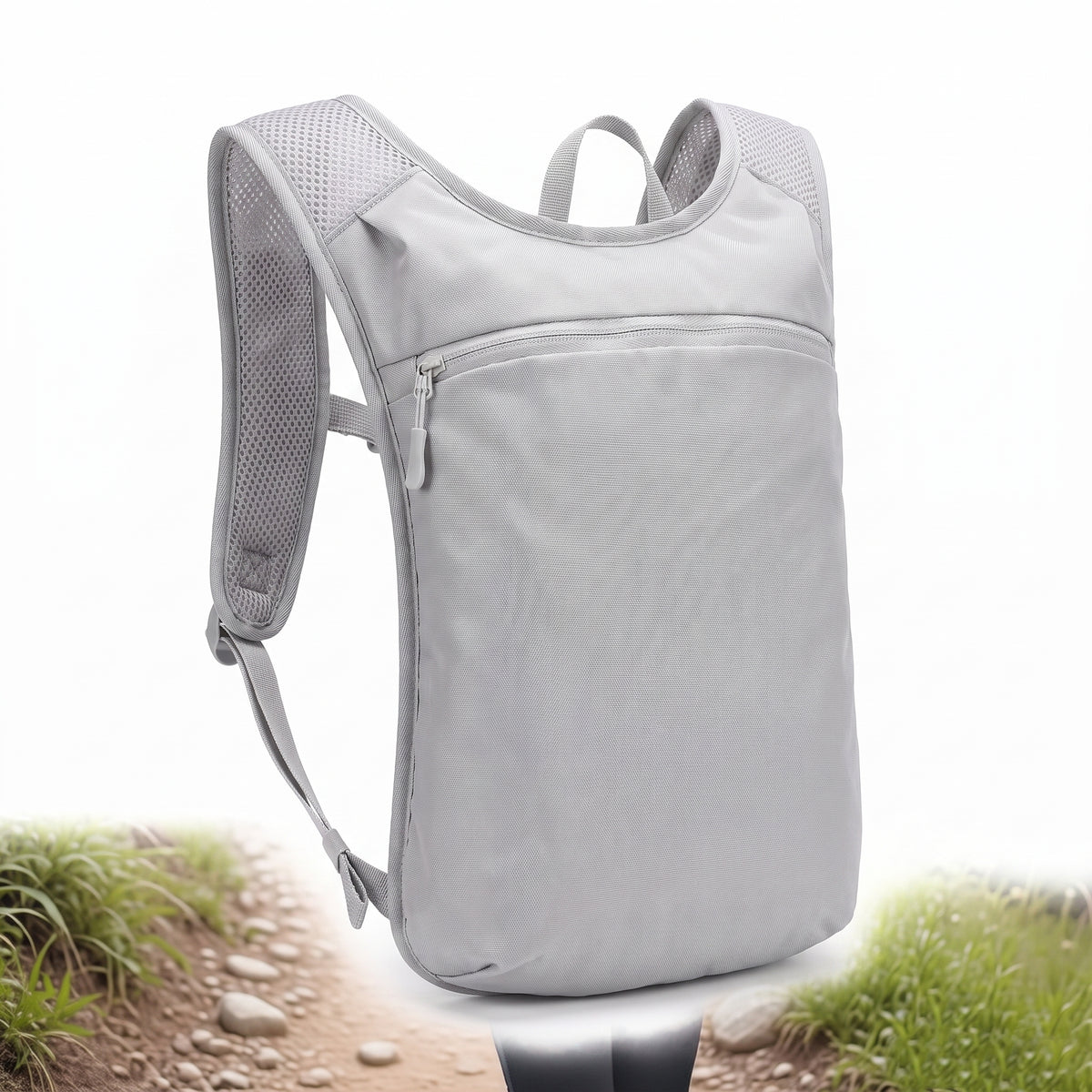 Hydration Backpack with Streamlined Running Pack and Zippered Front - Fruit Green