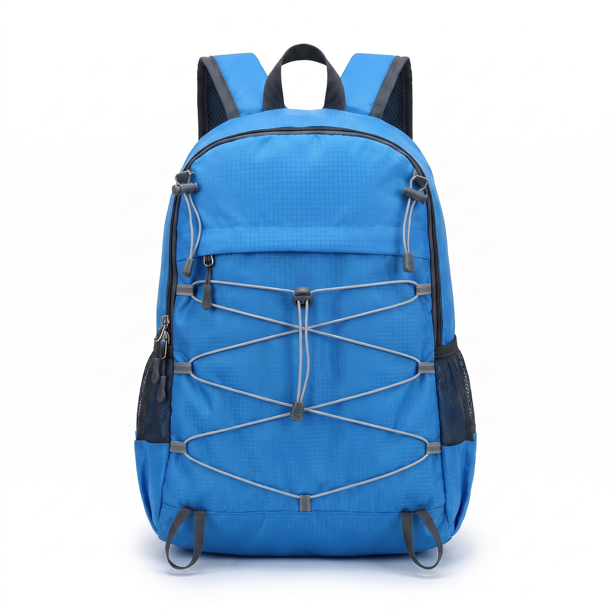 Lightweight Backpack with Adjustable Compact Travel and Compression Straps - Gray