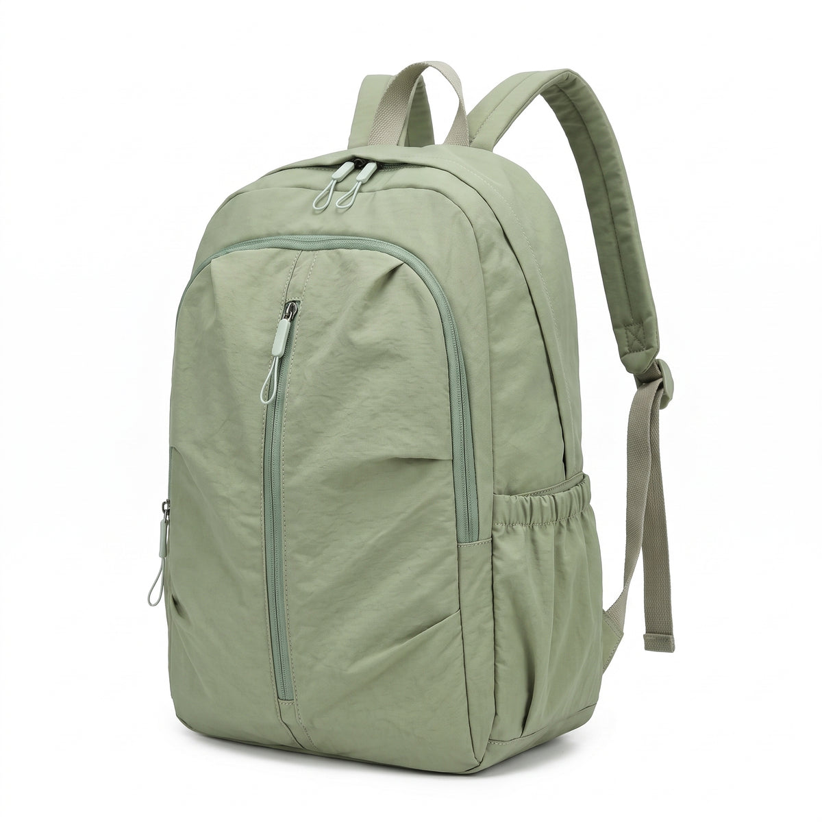 Multifunction Travel Backpack with Streamlined Everyday Design and Zipper Closure - Light Green