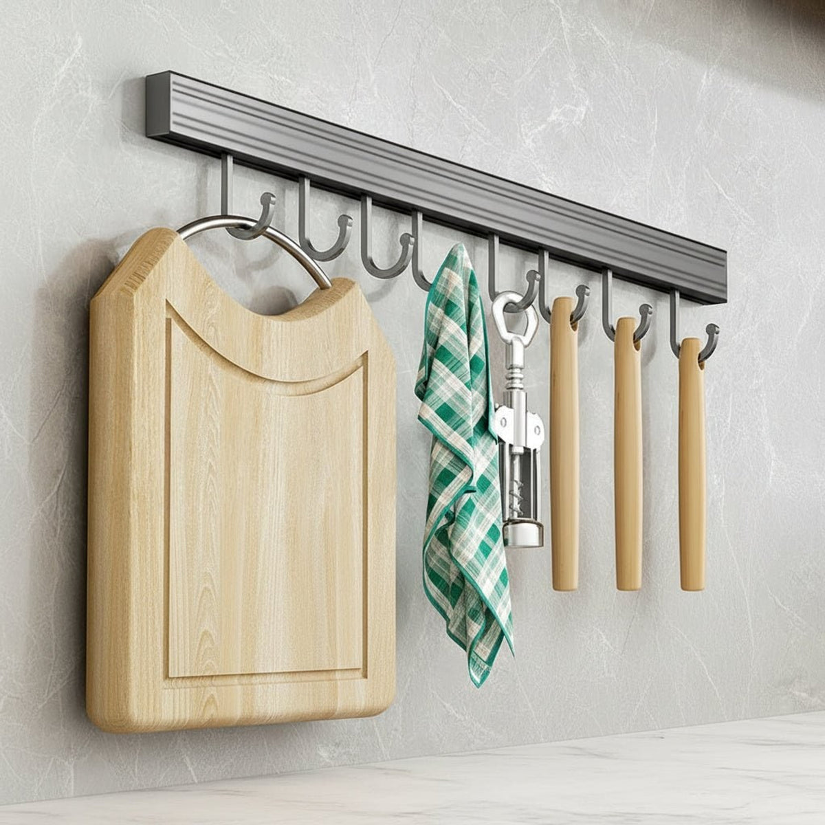 Wall Hook Organizer For Cutting Boards And Cooking Spoons - Image 6