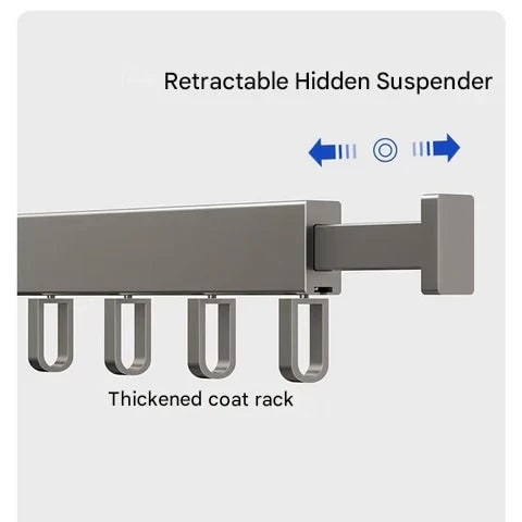 Wall Mounted Drying Rack Foldable Clothes Drying Rack With Space-Saving Design And Strong Hooks - Image 11
