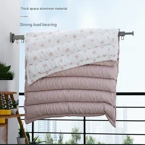 Wall Mounted Drying Rack Foldable Clothes Drying Rack With Space-Saving Design And Strong Hooks - Image 14