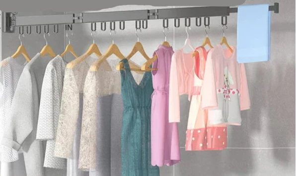 Wall Mounted Drying Rack Foldable Clothes Drying Rack With Space-Saving Design And Strong Hooks - Image 6