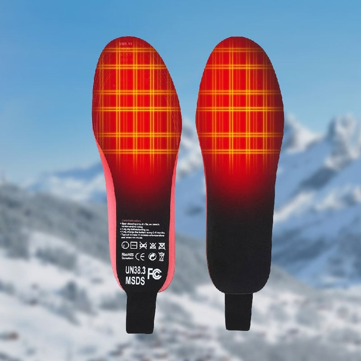 Wireless Heated Shoe Insoles With Remote Control Arch Support And USB Charging Trim To Fit - Image 7