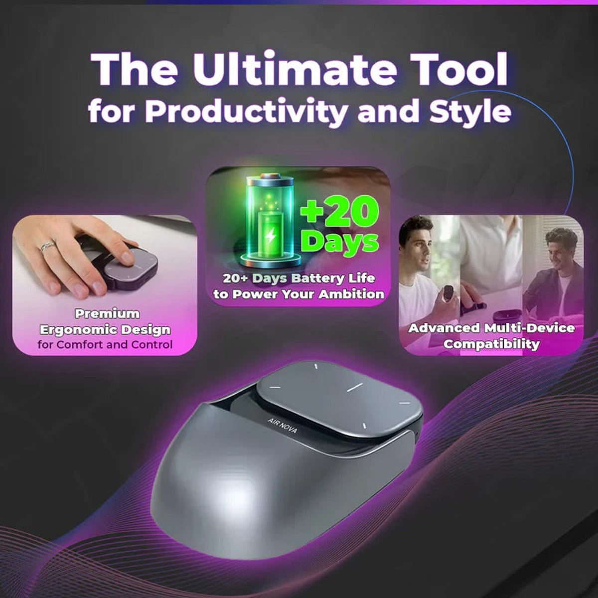Wireless Presentation Remote Laser Pointer Touchpad Zoom Rechargeable Mouse - Image 3