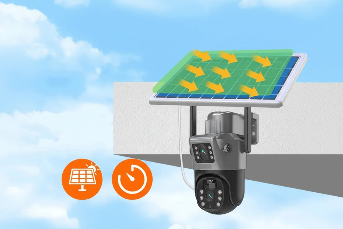 Wireless Security Camera With Solar Panel Featuring Dual Lens 10x Zoom And 4K Ultra HD For Outdoor Use With Intelligent Motion And Human Detection - Image 2