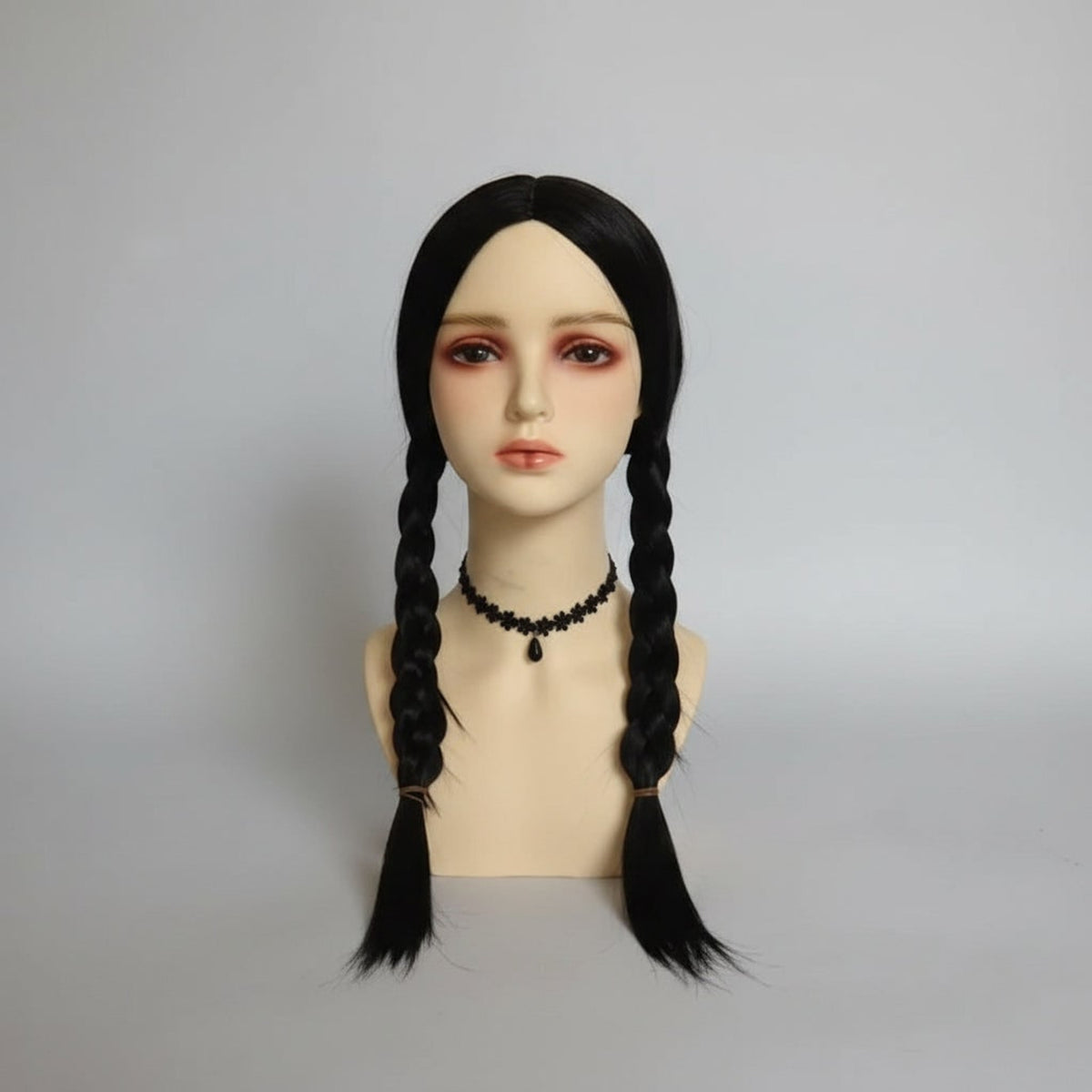 Women's Gothic Schoolgirl Halloween Costume Dress With White Collar - Image 4