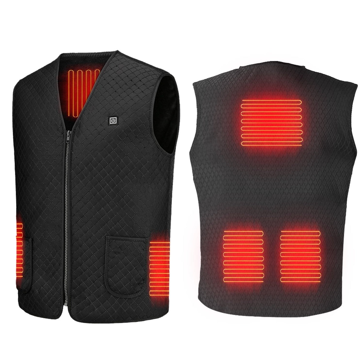 Women's Heated Vest With USB Rechargeable Design And Diamond Quilted Fleece Lining For Portable Electric Warmth - Image 1