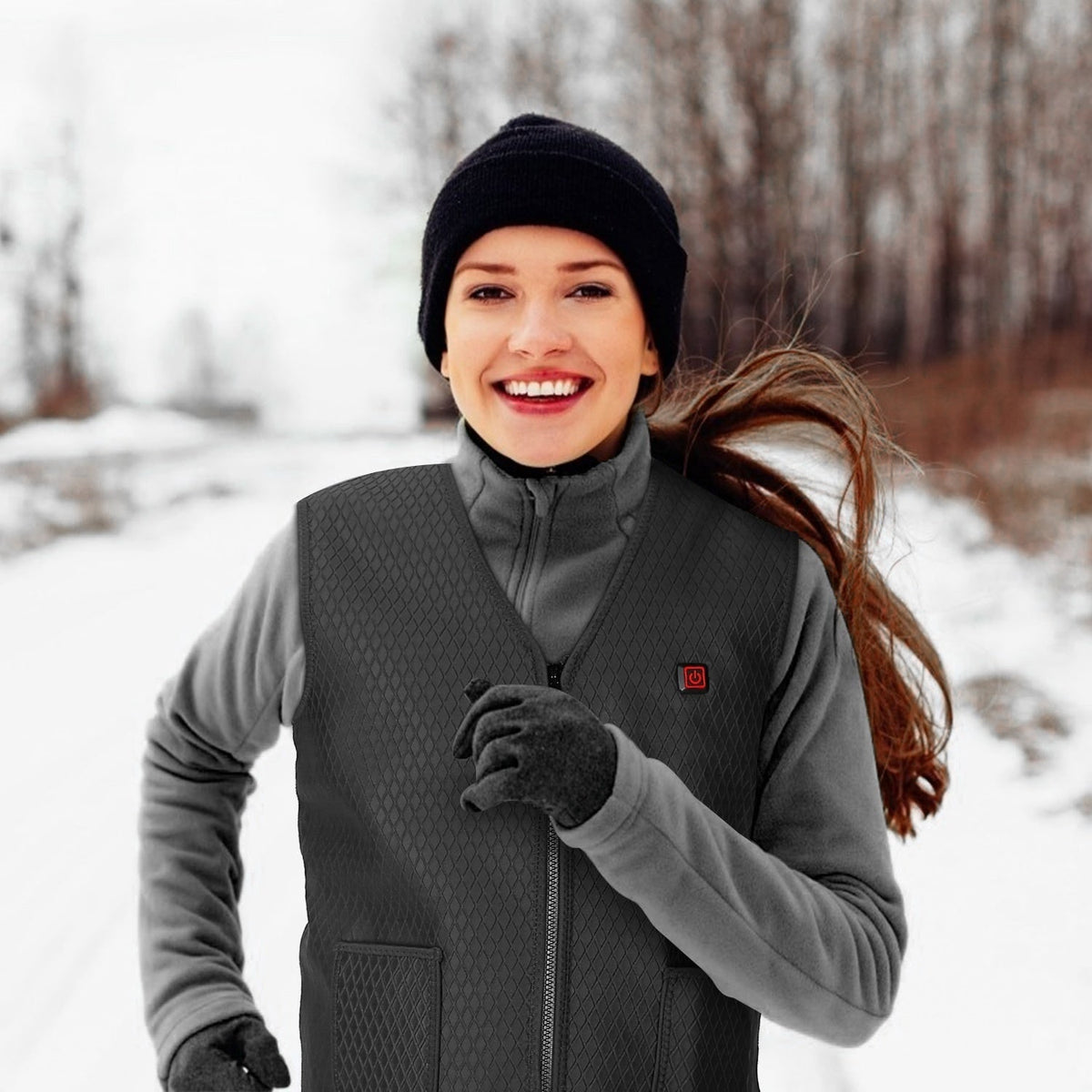 Women's Heated Vest With USB Rechargeable Design And Diamond Quilted Fleece Lining For Portable Electric Warmth - Image 4