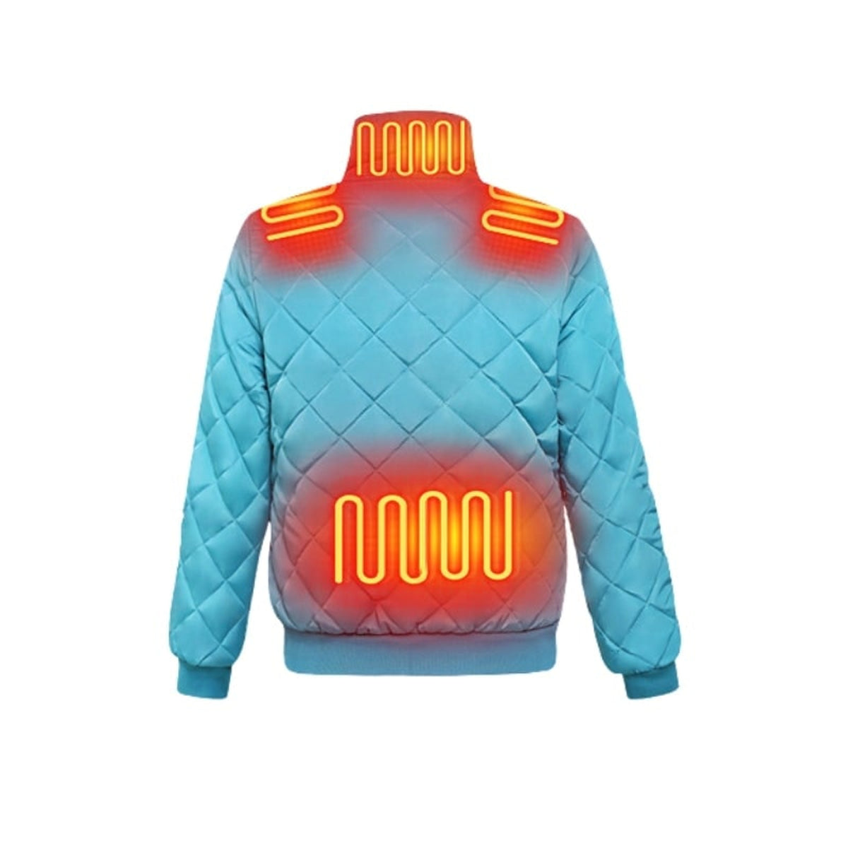 Women's Heated Winter Jacket Electric Quilted Bomber With 8 Heating Zones Stand Collar & Snap Buttons - Image 9
