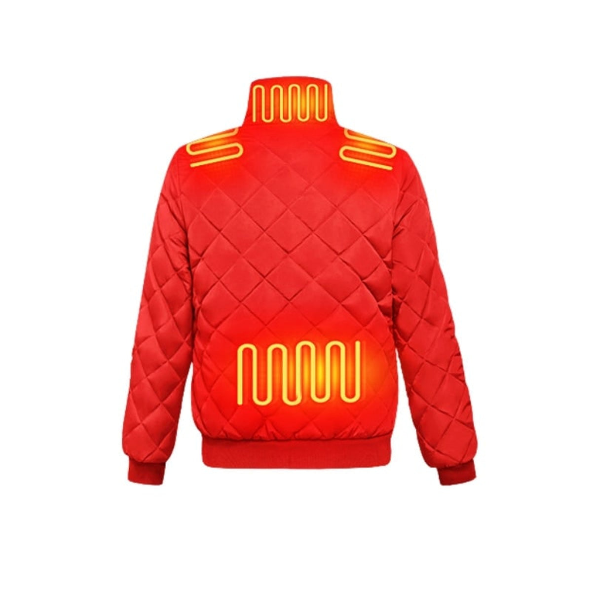 Women's Heated Winter Jacket Electric Quilted Bomber With 8 Heating Zones Stand Collar & Snap Buttons - Image 3